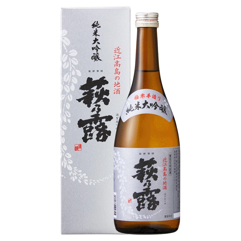 【白銀の露】完全親株　多頭4頭以上！　極上斑 福井弥平商店 萩乃露 純米大吟醸 白銀ラベル720ml（専用カートン入り