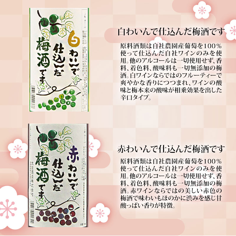 送料無料 太田酒造 ワインで仕込んだ梅酒飲み比べ720ml瓶×2本