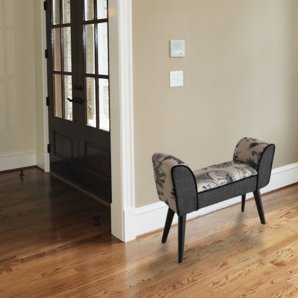 スツールベンチS グレー&エスニック 軽量 座面高さ40cm｜おしゃれな