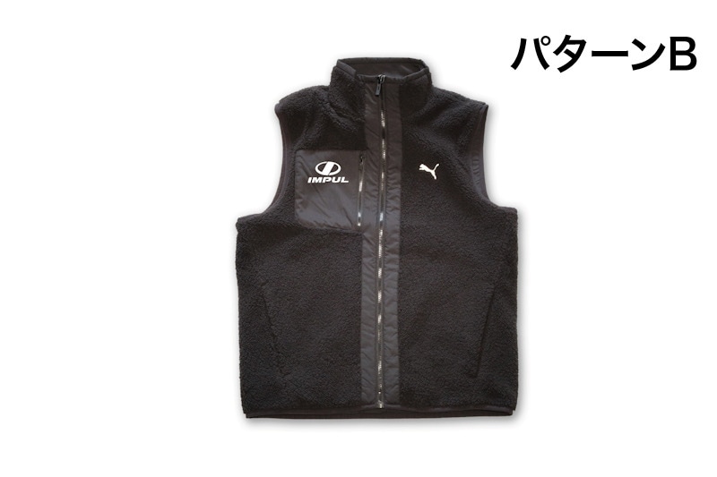 2025 IMPUL×PUMA リバーシブルシェルパーベスト BLACK | IMPULグッズ