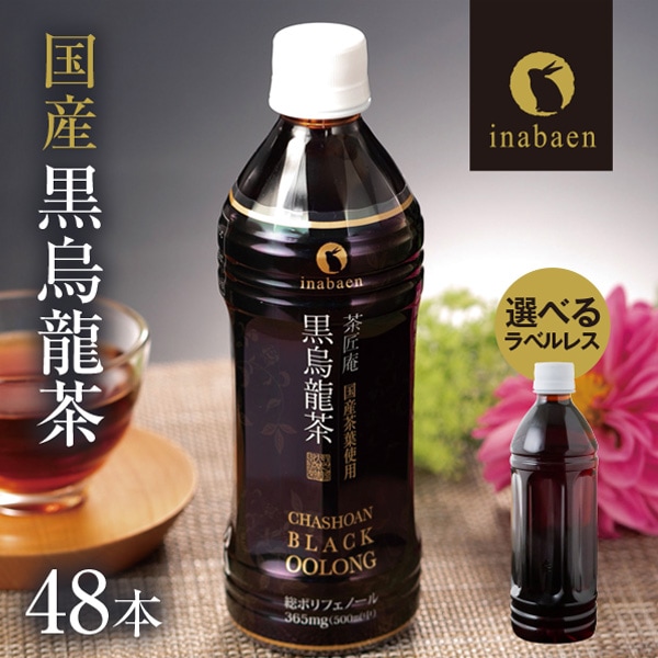 【2ケースセット】茶匠庵 プレミアム国産黒烏龍茶ペットボトル 500ml×24本
