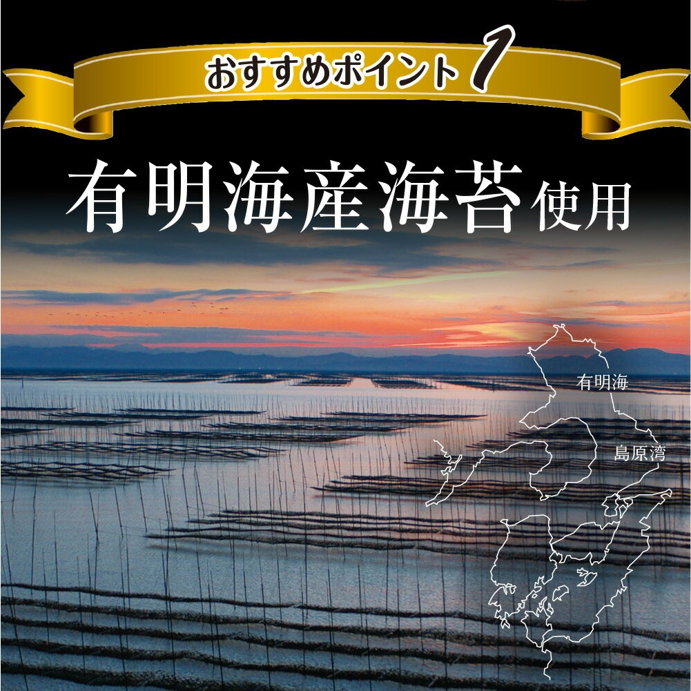 【2個セット】有明海産 一番摘み 塩海苔 8切104枚 メール便
