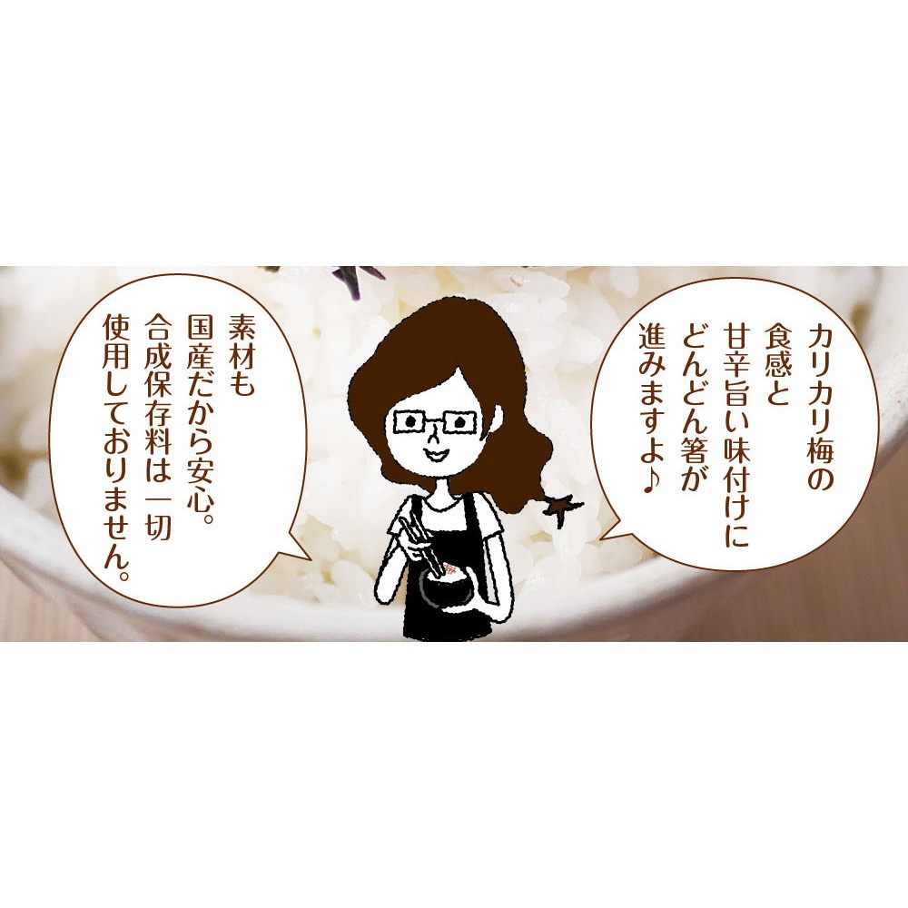 【4個セット】国産梅ひじきふりかけ 70g メール便