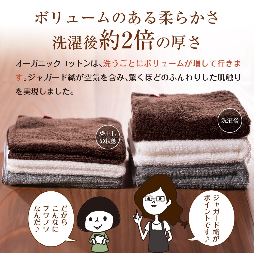 【単品】cacico 今治産 タオルハンカチ メール便