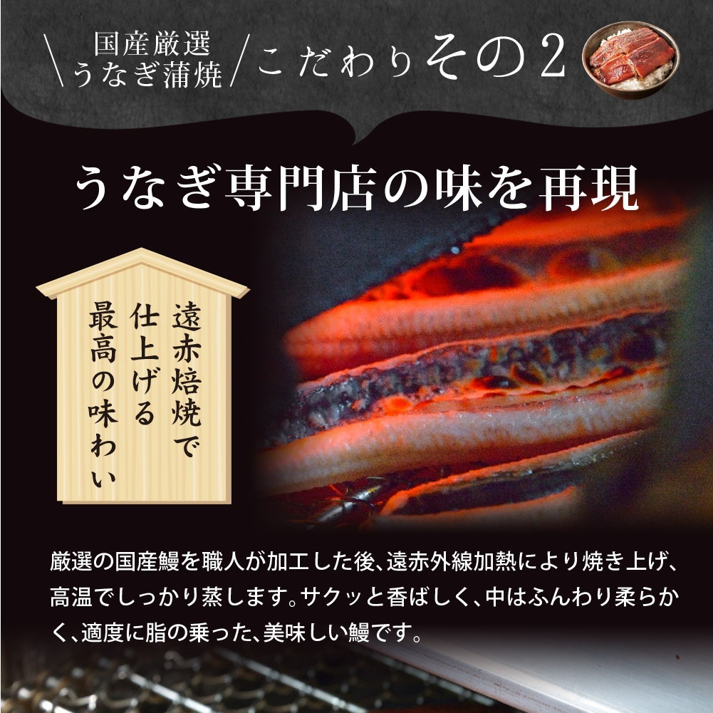 【2個セット】国産うなぎ蒲焼 70g メール便
