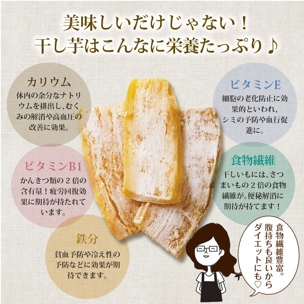 【2個セット】茨城県産 紅はるか干し芋 150g メール便