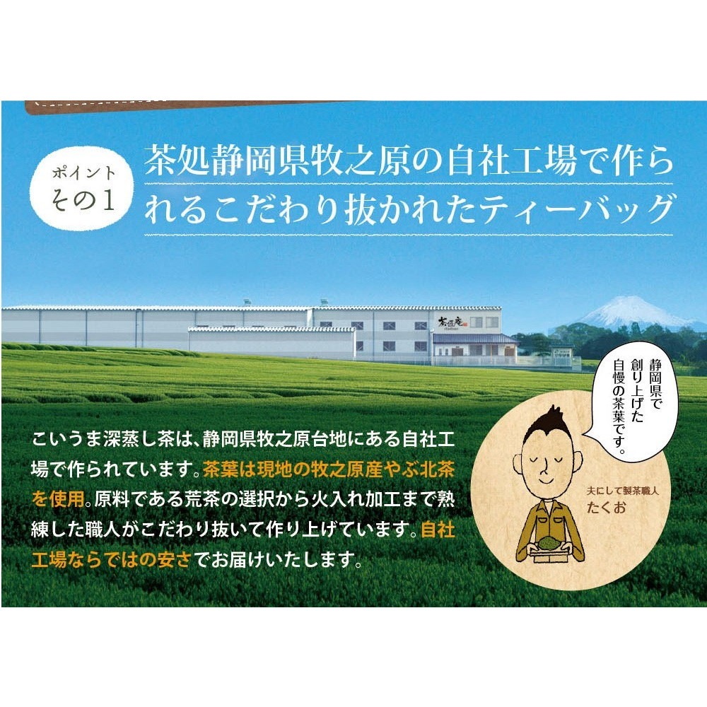 【2個セット】こいうま深蒸し茶 ポット用 5g×20包 メール便