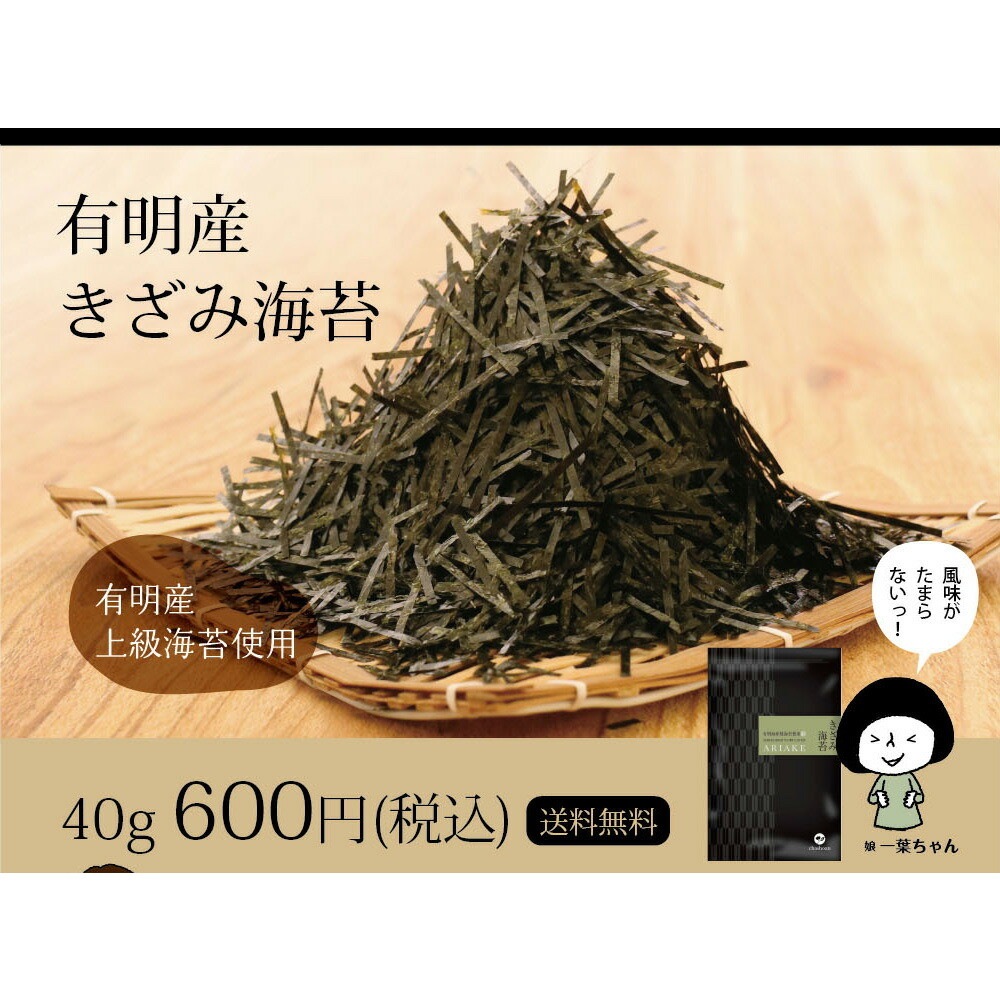 【単品】有明海産 きざみ海苔 40g メール便