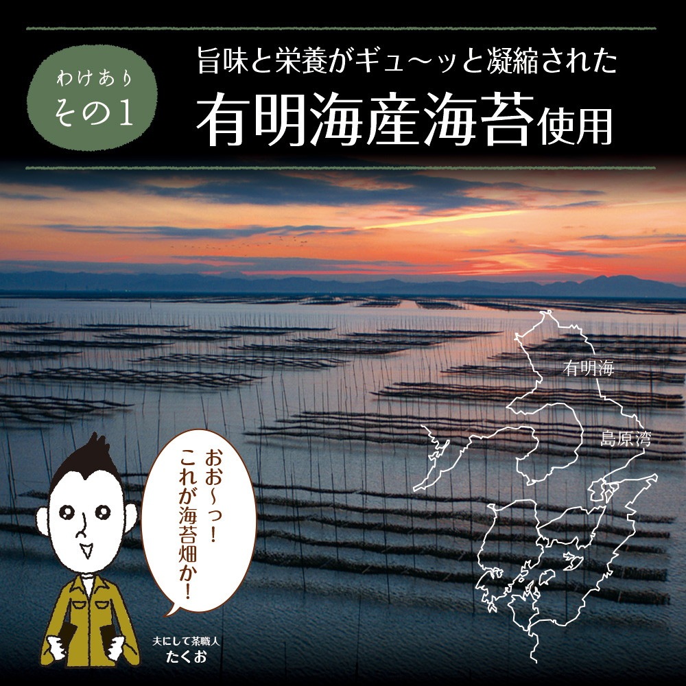 【単品】10種類から選べる 有明海産  訳あり味付け海苔 メール便 プレミアム味付け海苔