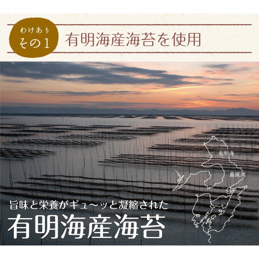 【2袋セット】 有明海産 一番摘みプレミアム訳あり味付け海苔 8切120枚