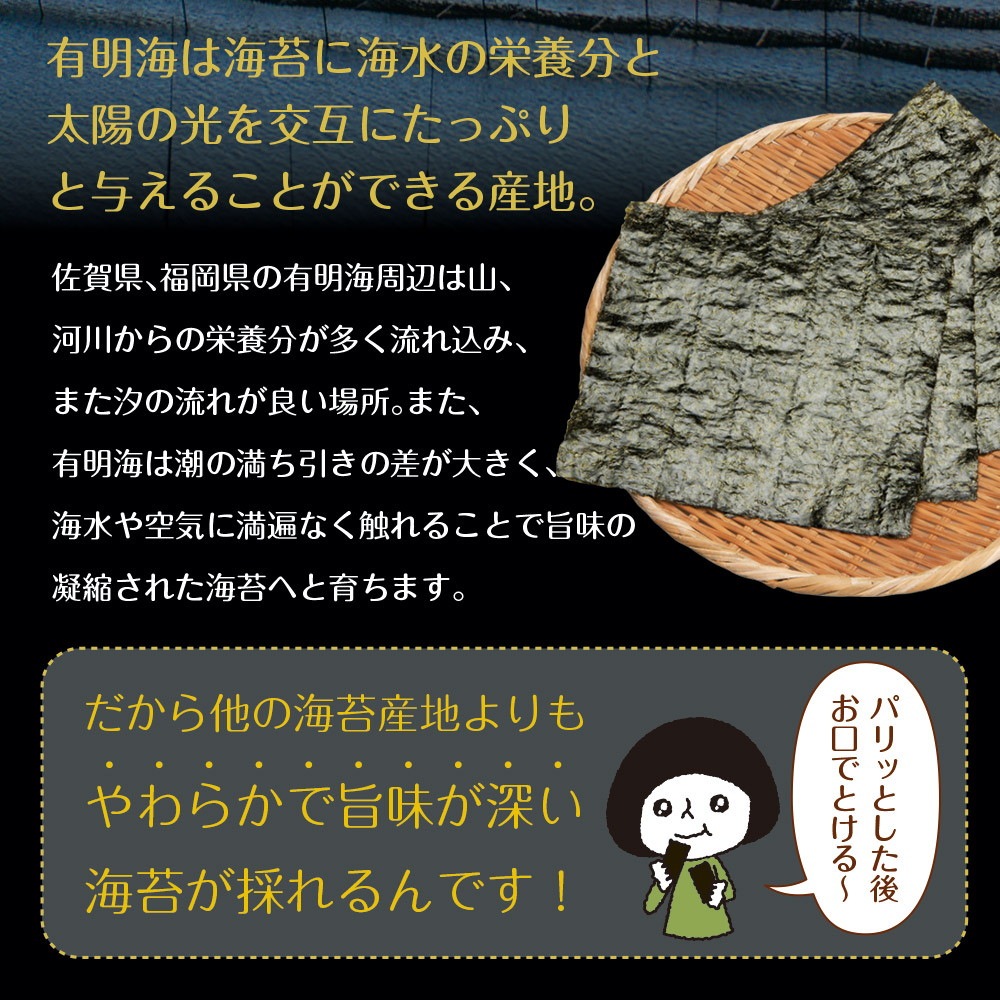 【単品】有明海産 バーベキュー海苔 味付海苔 8切120枚 メール便