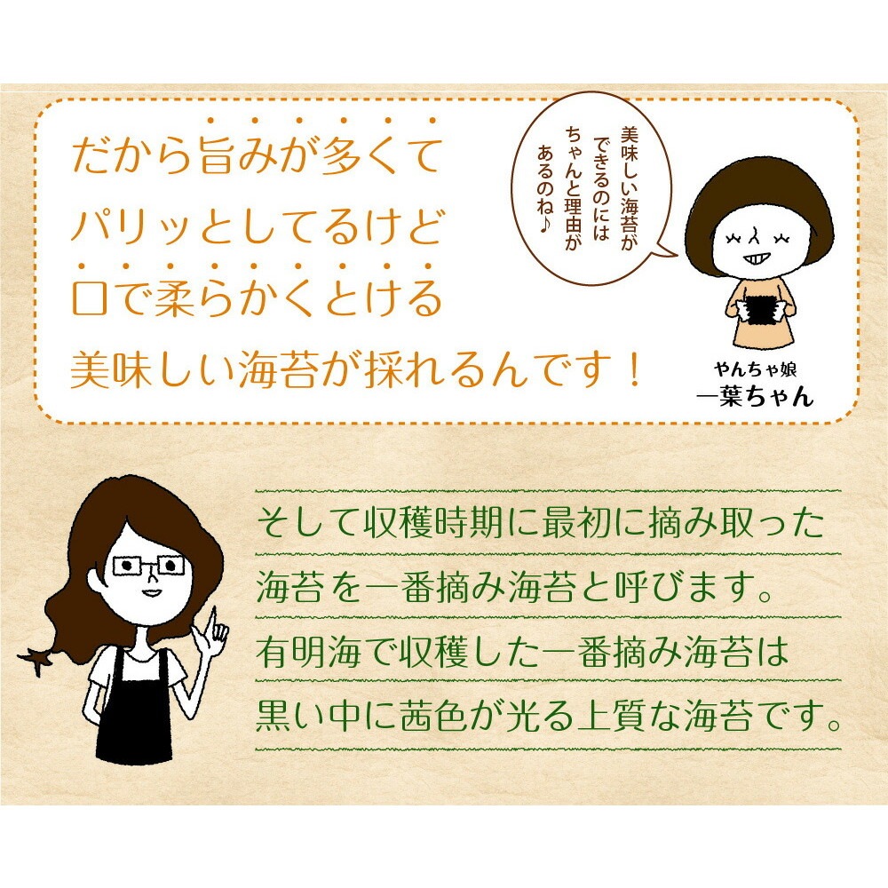 【3個セット】有明海産 一番摘み佐賀海苔 10枚 メール便