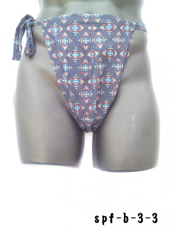 シュプールふんどし もっこふんどし 女性向け ボヘミアン柄 ３ ３ ビキニタイプ 日本製 綿100 シュプールふんどし 女性向け 稲田布帛工業所