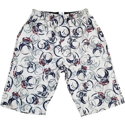 ロングトランクス 和柄 ダルマ柄【ベージュ】M〜L 日本製 後ろポケット付 綿100% 前開き|ロングトランクス (M〜3L)