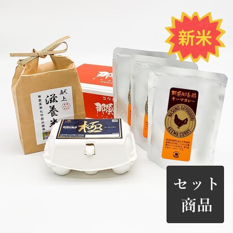 極・キーマカレーライスセット（極・滋養米・キーマカレー×3）