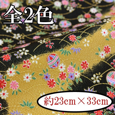 IT-101-1G～13G 草花 カットクロス 京ちりめん 金彩