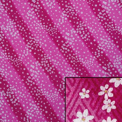 [受注生産品] MU1-C01(京ちりめん風呂敷 金彩 ピンク地に紗綾形小花)