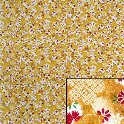 MU6-F01(京ちりめん風呂敷 金彩 紫地に桜鹿の子)★お取り寄せ品