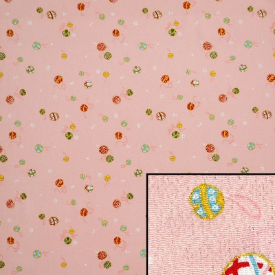 2785#201(京ちりめん風呂敷 金彩 すずに手まり)★お取り寄せ品