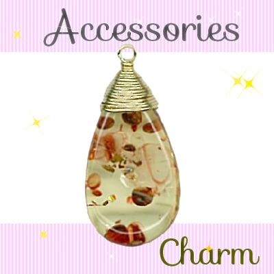 SG-AJP-104(アンバー(コハク)イミテーションチャーム1個入)