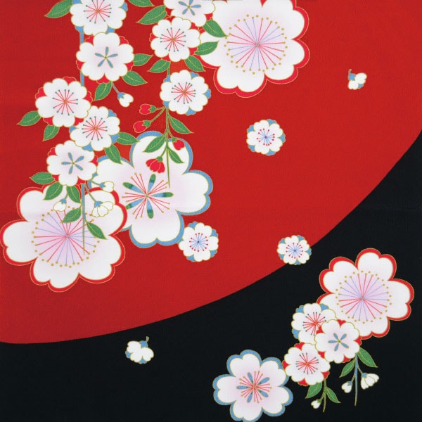 M-130#6(京ちりめん金彩風呂敷 さくら 二幅)★お取り寄せ品