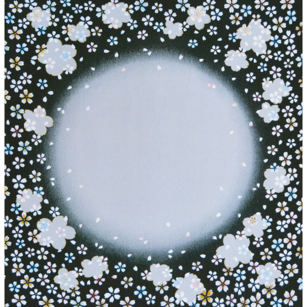 M-18#901(京ちりめん金彩風呂敷 桜丸取ボカシ 二幅)★お取り寄せ品