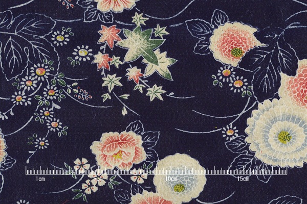 M-2799-1G~8G 牡丹 反物 京ちりめん 金彩