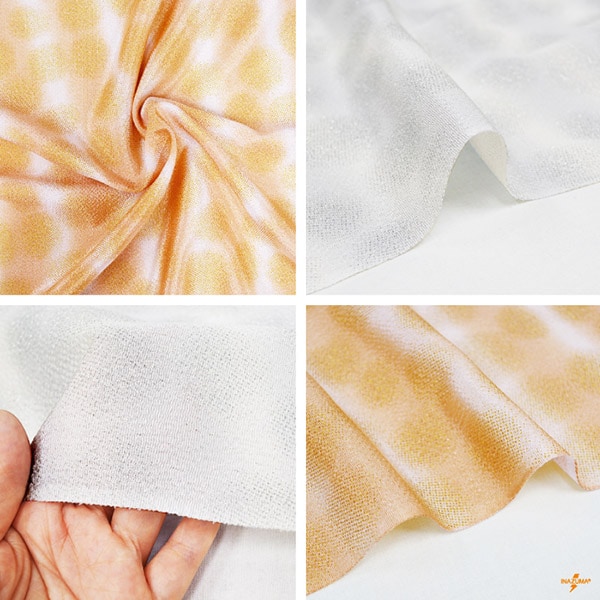 C-ET-16 京ちりめん金彩反物|ぼかし ぼたん雪|6m乱1反