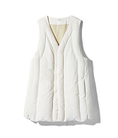 《SALE》Long Down Vest［NQ856］White