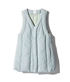 《SALE》Long Down Vest［NQ856］Lt.Grey