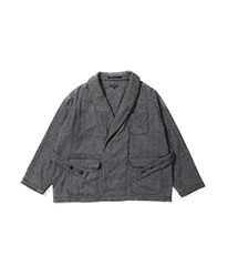 Smoking Jacket - Poly Wool Herringbone［PS275］【2024AW】【SOLDOUT】
