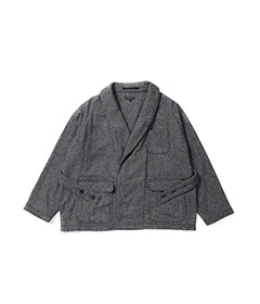 Smoking Jacket - Poly Wool Herringbone［PS275］【2024AW】【SOLDOUT】