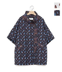 Flower Down Poncho Jacket［BSD24AW-01］【2024AW】【SOLDOUT】