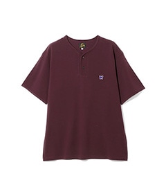 《SALE》Henry Neck Tee - Cotton Pique［QV355］ Bordeaux【2025SS】　
