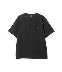 Henry Neck Tee - Cotton Pique［QV355］Black【2025SS】【SOLDOUT】　