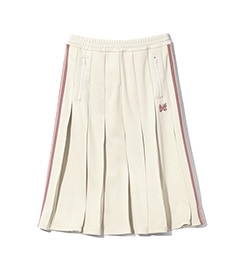 Pleated Track Skirt - Poly Smooth［QV313］Ivory【2025SS】【SOLDOUT】 