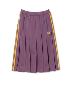 《SALE》Pleated Track Skirt - Poly Smooth［QV313］Purple【2025SS】