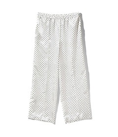 《SALE》Pin Tuck Flare Pants - Polka Dots Sateen［QT1001］White【2025SS】