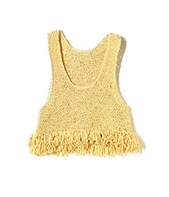 《SALE》Fringe Vest - Ribbon Yarn［QT1053］【2025SS】