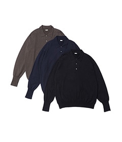 Cotton Knit L/S Polo Shirts［25SAP-03-02K］【2024SS】【25STYLE1】【SOLDOUT】