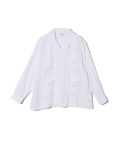 Guayabera Shirt - Handkerchief Linen［QT044］White【2025SS】【SOLDOUT】