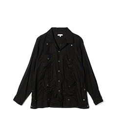 Guayabera Shirt - Handkerchief Linen［QT044］Black【2025SS】【SOLDOUT】