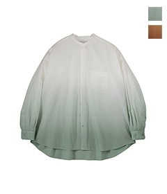 《SALE》Broad L/S Oversized Band Collar Shirt［GU251-50002C］【2025SS】