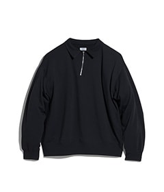 HALF ZIP LONG SLEEVE SHIRT［015FD252012］NAVY【2025AW】