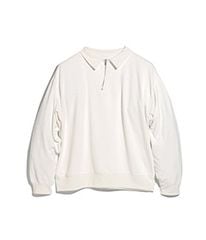HALF ZIP LONG SLEEVE SHIRT015FD252012WHITE2025AW