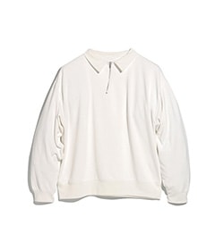 HALF ZIP LONG SLEEVE SHIRT［015FD252012］WHITE【2025AW】