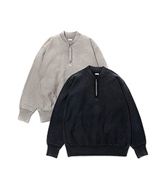 Vintage Half Zip Rib Collar Sweatshirt［25AAP-05-07］【2025AW】【25STYLE2】