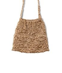 Elastic Pochette - Embroidery Satin［RW076］Brown【2025AW】【SOLDOUT】