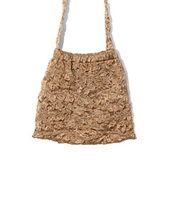 Elastic Pochette - Embroidery Satin［RW076］Brown【2025AW】【SOLDOUT】