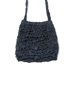 Elastic Pochette - Embroidery Satin［RW076］Navy【2025AW】【SOLDOUT】